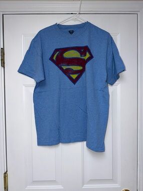 DC Comics Light Blue Superman Logo Tee